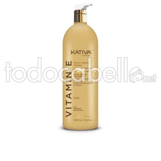Kativa Vitamina E  Biotina & Bamboo Shampoo 1000 Ml