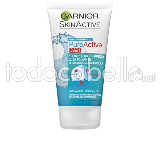Garnier Pure Active 3 In 1 Oily Skin Cleansing Gel 150ml