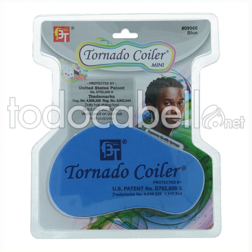 Beauty Town Tornado Coiler Mini Cepillo Esponja Azul 10mm (09966)