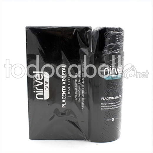 Nirvel Care Pack Placenta - Shampoo 250ml + Amp.10x10ml