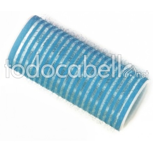 Asuer Rulos Velcro Nº06 Azul 2,5x6cm Bolsa 12uds ref:22014