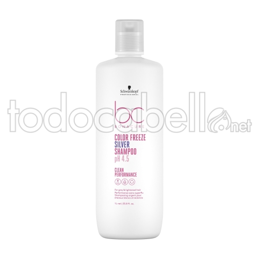 Schwarzkopf Vegan Care BC Color Freeze pH 4,5 Coloriertes Haar SILVER Shampoo 1000ml