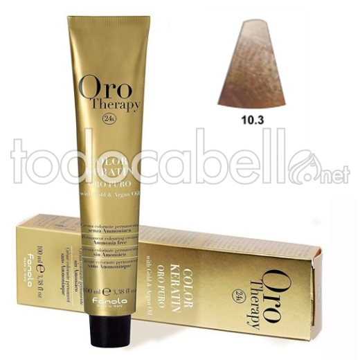 Fanola Tinte Oro Therapy "Ohne Ammoniak" 10.3 Goldene Platinblondine 100ml