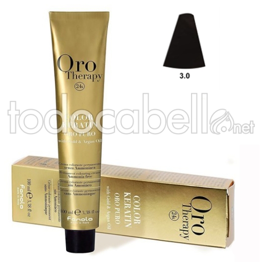 Fanola Tinte Oro Therapy "Ohne Ammoniak" 3.0 Dunkelbraun 100ml