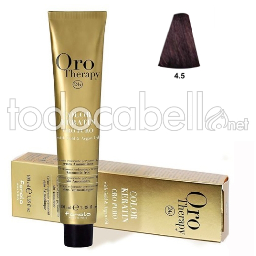 Fanola Tinte Oro Therapy "Ohne Ammoniak" 4.5 Braun Caoba 100ml