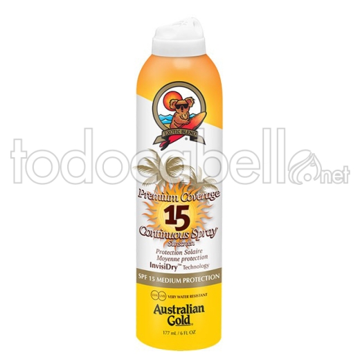 Australian Gold SPF 15 Continuous Coverage Premium-Spray 177ml