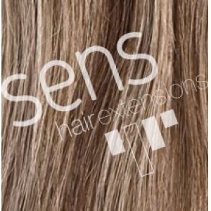 100% natürliche Haarverlängerungen Genäht mit 3 Clips No. 4/25 Braun Blond Platinum