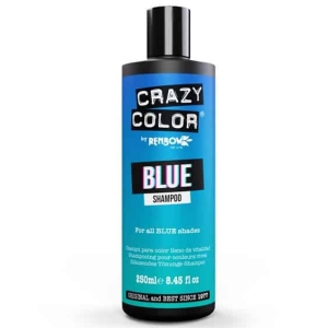Verrücktes Color Shampoo Haar Blau 250ml gefärbt