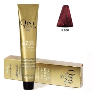 Fanola Tinte Oro Therapy "Ohne Ammoniak" 5.606 Hellbraunes warmes Rot 100ml