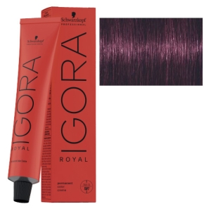 Schwarz Igora Royal 0-99 Tint Tone Violet + Peroxid-Mischung Kosswell