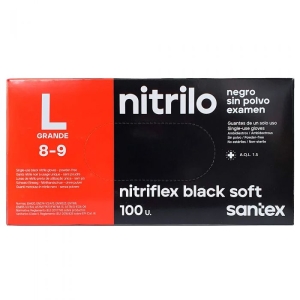 Nitriflex Black Nitrile Gloves size L box 100 units