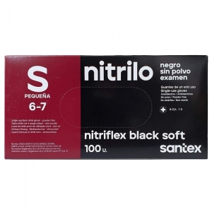 Nitriflex Black Nitrile Gloves size S box 100 units